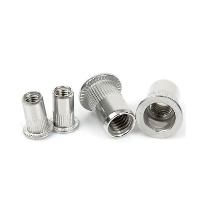 China M3-M12 Flat Head White Galvanized Hot Selling Flat Head Round Body Pull Riveting Nut for sale