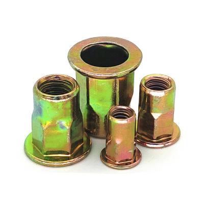 China Powerful Manufacturing Flat Head Capacity Custom Size Plain Body Plain Rivet Flat Head Round Nut for sale