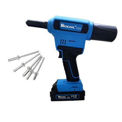 China Good Quality Factory Directly One Button Riveting Capacity 2.4-6.4Mm All Material Large Pull Force Battery Operated Rivet Tool 2.4--6.4mm for sale