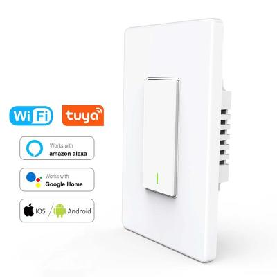 China App Control+Voice FCC American Style Tuya Remote Control Switch WiFi Smart Wall Switch for sale