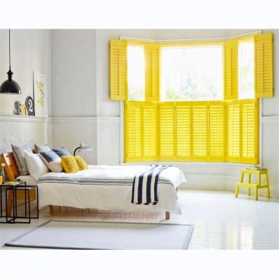 China Modern colorful wooden plantation shutters for the window for sale