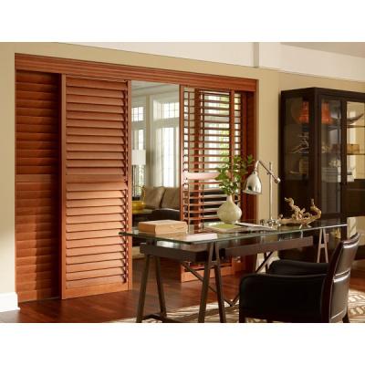 China Farmhouse Craftsman Traditional Rustic Asian High Level High End Indoor Horizontal Window Plantation Wood Shutters for sale