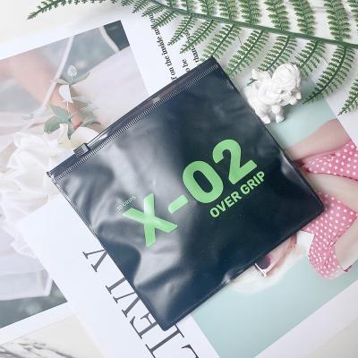 China Hot Selling Moisture Proof Colorful PVC Plastic Cosmetic Bag Jewelry Dust Packaging Waterproof Black Bag With Zipper for sale