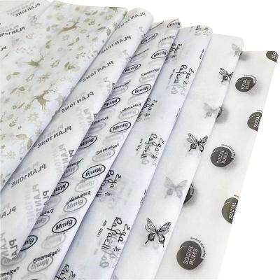 China Recycled Materials Customized Logo Printed Tissue Paper Gift Wrapping Tissue Paper For Products Packing Shoes Clothes for sale