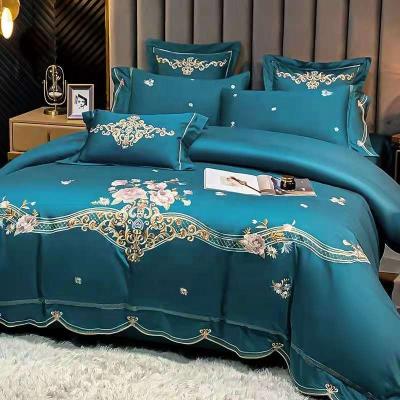 China Nondisposable COLORFUL Nordic BEDDING 80s Style Embroidery Bedding Product Set of 4 for sale