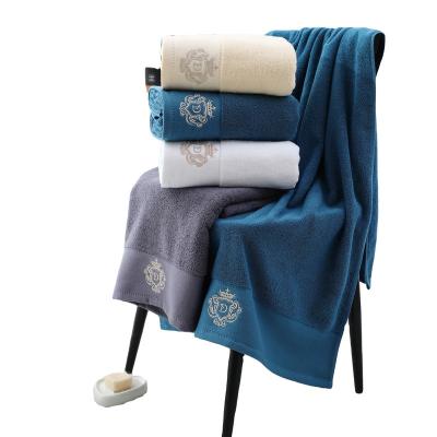 China Hypoallergenic factory selling pure cotton towel cotton bath towel bath towel gift set for sale