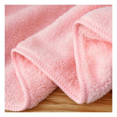 China Hypoallergenic Manufacturers Sell Coral Fleece Bath Towel Solid Color Can Be Customized for sale