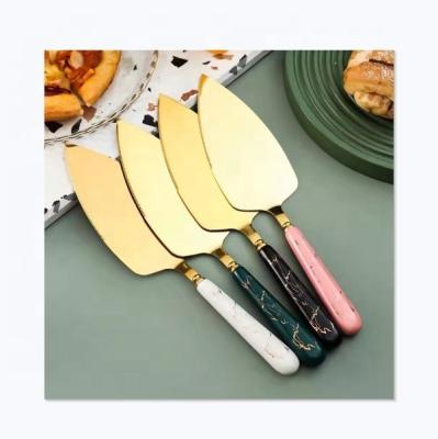 China Viable Wholesale High Quality Ceramic Handle Stainless Steel Cake Knife Set for sale