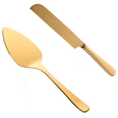 China Sustainable Western Stainless Steel Food Set Plating Color Serving Knife Cake Shovel Gift Set Factory Outlet for sale