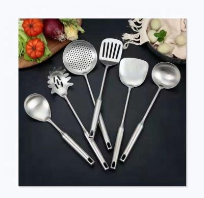 China Sustainable Wholesale High Quality Silver Stainless Steel Kitchenware Cooking Set for sale