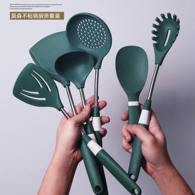 China Kitchen Utensils Stainless Steel Silicone Shovel Spoon Set Combination Viable Wholesale for sale