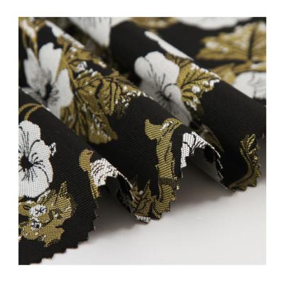 China Sustainable Shade Jacquard Fabric For Dress Fashion Site Rose Jacquard Fabric 3D Pattern Jacquard Fabric for sale