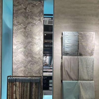 China Blackout Luxury Drapes Curtains Made By Ready Made Metallic Jacquard Fabric And Fabric for sale