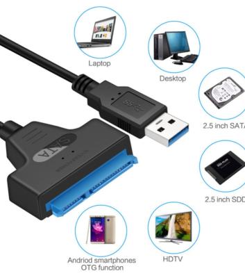 China MP3/MP4 Player 2.5Inch Hard Drive Adapter Cable SATA To USB Cable Connects Any Standard SSD To A Computer USB 2.0 Port for sale