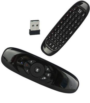 China Android TV Box C120 2.4G Wireless Mini Keyboard Air Fly Mouse For Android TV Rechargeable Remote Control Wireless USB TV Box for sale