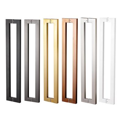 China Modern 438mm~1800mm Long Door Handles Stainless Steel Solid Body Pull Handle Modern Door Handles for sale