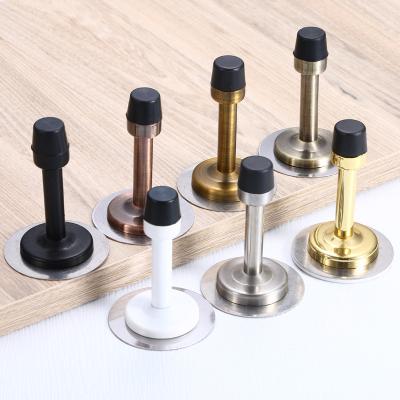 China Magnetic door stopper or free punch modern door stainless steel door double suction function door stopper for sale