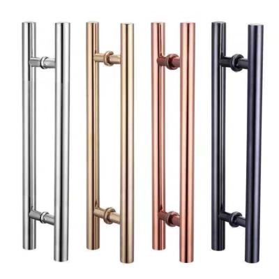 China Modern Bathroom Door Handle Stainless Steel Shower Room Door Handle Bathroom Glass Door Handles for sale