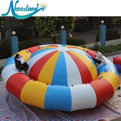 China Towable Water Entertainment Inflatable Water Toy UFO Disco Floating Inflatable Boat for sale