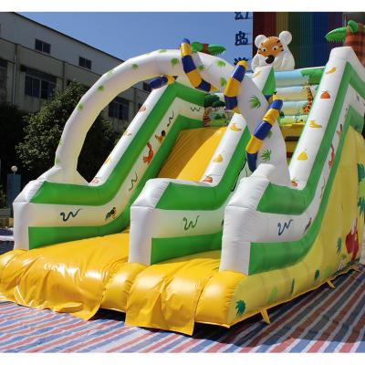 China Commercial Giant Adult Inflatable Water Park Kids Inflatable Bouncer Slide For Sale for sale