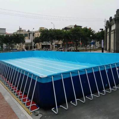 China Swimming Pool Summer Steel Fram Metal Frame Outdoor Swimming Pool Equipment for sale