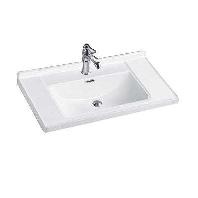 China Fashion Modern White Ceramic Basin Cabinet Basin Ceramic Toilet Built-in Wash Basin for sale