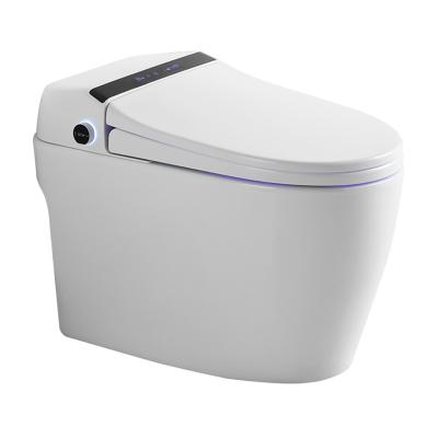 China Automatic Operation Ceramic Smart Rimless Toilet With Tank Cover Wholesale White Sale Bidet Bathroom Piece Modern Model Style for sale