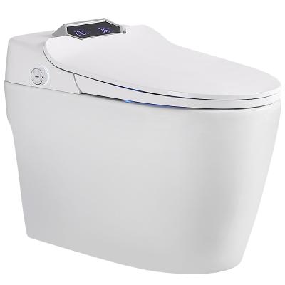 China Automatic Operation Ceramic Smart Rimless Toilet With Tank Cover Wholesale White Sale Bidet Bathroom Piece Modern Model Style for sale