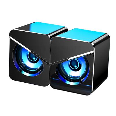 China Newly Small 3D Woofer 3D Woofer Portable Universal Desktop USB Audio Desktop PC 3.5MM External Player Speaker Compatible with Computer, Smartphone, Laptop for sale