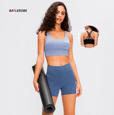 China Breathable Gym Bra Sports Compression Women High-Up Support Push Up Fitness Yoga Bra for sale