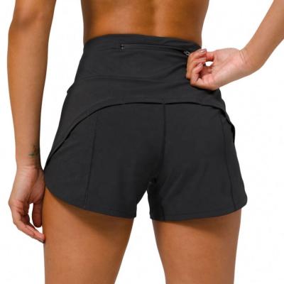 China 2021 Women Summer Drawstring Gym Fitness Quick Dry QUICK DRY Shorts With Zipper Pocket for sale