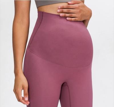 China New BATTLEROBE Women Breathable Naked Feeling Soft Yoga Leggings High Waist Stretch Pants For Pregnant for sale