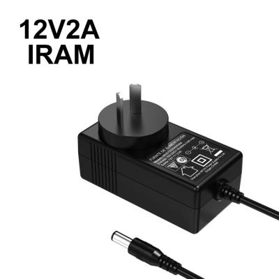 China IRAM AC DC 24v 1a Power Adapter 12v2a Argentina Power Adapter Electrical Appliances Certification for sale