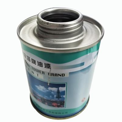 China Chemical Glue Bottle 100ml WITH Screw Cap For PVC Cement Tin Can Metal Adhesive Container With Dauber for sale