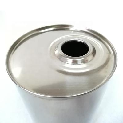 China Food Tin Cans With Lids 700ml Oil Tin Can With 24mm Plastic Flexible Cap For Wine Olive Oil Tin Can for sale