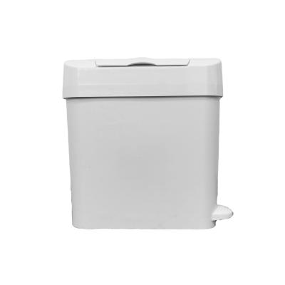 China High Quality Feminine Foot Pedal Plastic Pedal Bin 22L Female Sanitary Pad Waste Bins for sale