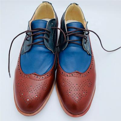 China 2021 Breathable New Style Round Toe Stylish Lace-Up Men's Shoes Leather Oxford Shoes for sale