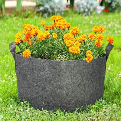 China Fabric Nursery Garden Aeration Cloth Grow Pots Fruit 3/5/7/10 Gallon Root Grow Pots Felt Plant Bag for sale