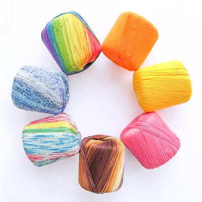 China Yarncrafts Fashion Fine Anti-pilling Weight 100% Cotton Beautiful Summer Colors Hand Knitting Crochet Yarn for sale