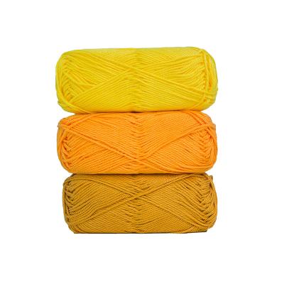 China Anti-pilling Yarncrafts Wholesale 4 Ply 100% Mercerized Cotton 2NM 50g Crochet Yarn for sale