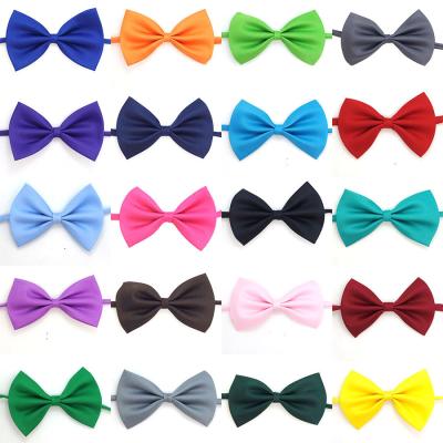 China Amazon Hot Sale Cheap Barred Bowtie Satin Silk School Bow Baby Kids Children Ties for sale