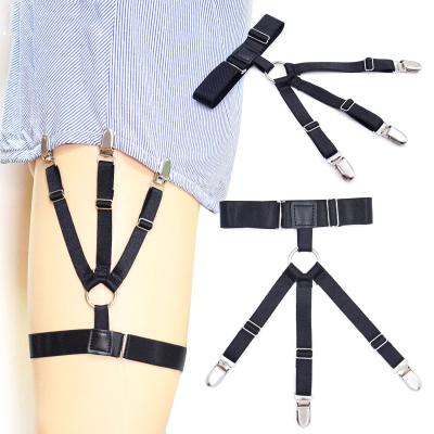 China Adjustable Braces Suspenders Fashion New Amazon Hot Sale Shirt Men's Leg Sling Shirt Non-Slip Ring Stays Garters for sale