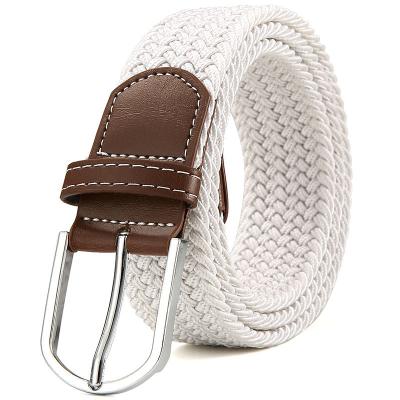 China Fashional Factory Newest Fashion Elastic Stretch Belt Braided Belt Fabric Woven Belt With Pin Buckle for sale