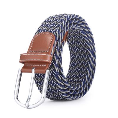 China Fashional Fashion Simple Belts Woman and Men Elastic Ribbon Braided Belt with Pin Buckle for sale