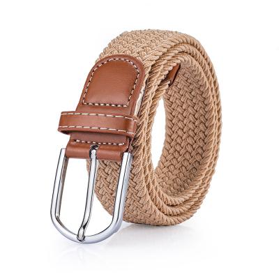 China Fashional Canvas Elastic Waistband Knitted Decoration Pin Buckle Canvas Belt Feminine Women and Man for sale