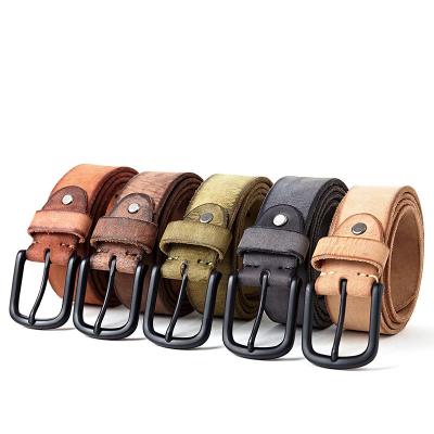 China Custom Men's Belts New Italian Vegetable Tanned Grinded Main Men's Belt Cowhide Belt for sale