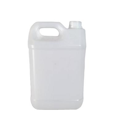 China food & Beverage Packaging Empty 5L 5000ml HDPE Square Transparent Screw Cap Plastic Bottle for sale