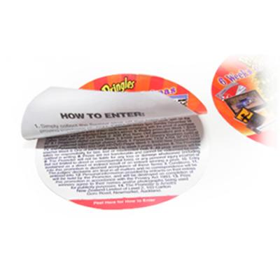 China Waterproof Adhesive Multilayer Label , Folding Booklet Labels , Double Layer Sided Label Sticker Printing for sale