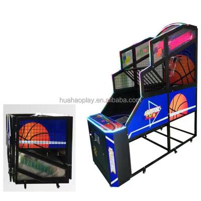 China Metal+Plastic can be folded basketball match machine arcade street basketball arcade game machine coin operated basketball game machine for sale