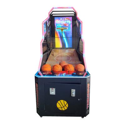 China Coin Operated Metal+Plastic Amusement Street Basketball Game Machine Rental Coin Operated Basketball Game Machine for sale